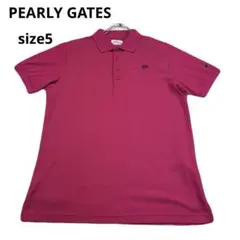 美品　PEARLY GATES ポロシャツ ピンク ゴルフウェア　春夏のサムネイル