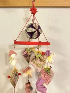 ハンドメイド さげもん 吊るし雛 吊るし飾り おひな様 ひな祭り 4本飾り ③