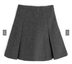 GRL インパン裏地付ボックスプリーツフレアミニスカート