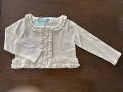 TOCCA フリル付きカーディガン ベージュ