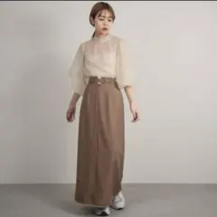 lawgy change waist design skirt モカ freeのサムネイル