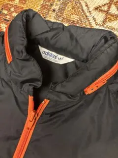 70-80's adidas ブラック/オレンジ ナイロンジャケット　デサント