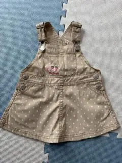 ドット柄ワンピース とデニムワンピース2枚セット