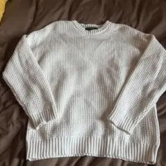 CONFIRM ホワイト ニットセーター Mサイズ