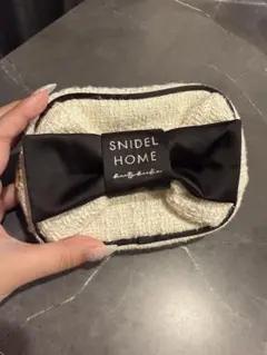 SNIDEL HOME ツイード　リボン　ポーチ