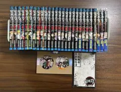 鬼滅の刃 全23巻セット、鬼殺隊見聞録、小説３巻、おまけ缶バッジ