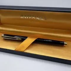 ウォーターマン 万年筆 18K 750 F字 フランス製 ネイビー ゴールド ウォーターマン 万年筆 18K 750 F字 フランス製 ネイビー ゴールド