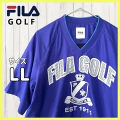FILA GOLF 紫色 半袖ブルゾン ウィンドブレーカーVネック LL
