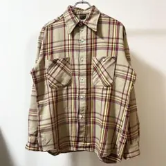 70's BIG YANK ヘビーフランネルシャツ ヘビネル 黒タグのサムネイル