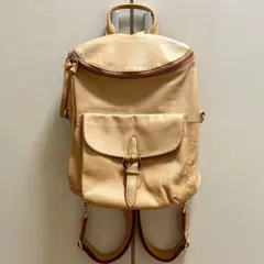 perche 本革 2wayリュック ショルダーバッグ ベージュのサムネイル