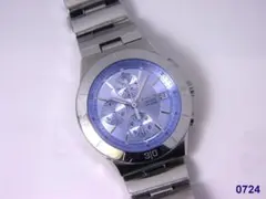 新品電池交換済み☆シチズン ウィッカ クロノグラフウォッチ デイトブルー文字盤のサムネイル