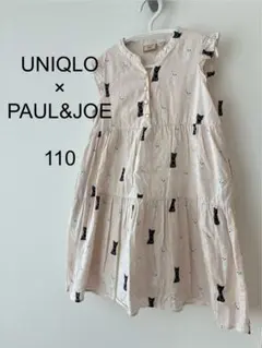 UNIQLO x PAUL&JOE 猫柄 ティアード　シャツ　ワンピース 110
