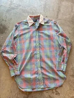 70's ラルフローレン　ニーマンマーカス別注　クレイジーギンガムチェックシャツ