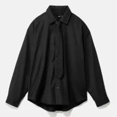 【HARE】レースネクタイツキシャツ ブラック 長袖のサムネイル