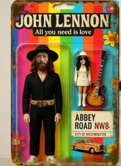 The Beatles ビートルズ ジョン・レノン ブリキ看板 アメリカン雑貨