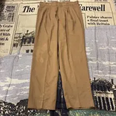 Vintage 90s THOMSON 2タック スラックス ワイド ブラウン