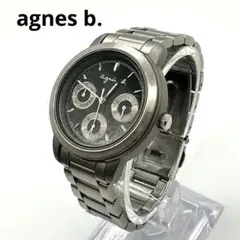 美品/稼働品◆agnes b.アニエスベー デイデイト チタンモデル 腕時計
