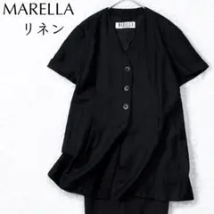 SALE【美品】マックスマーラ リネン ロング シャツ イタリア製 オフィス