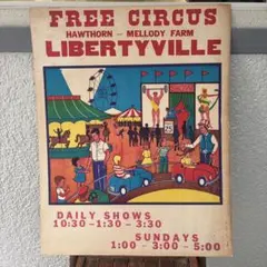 BIG！50's〜アメリカアンティーク　実物遊園地サーカス広告　ヴィンテージ雑貨 希少BIG！50s〜アメリカアンティーク SHOW実物サーカス広告ポスター