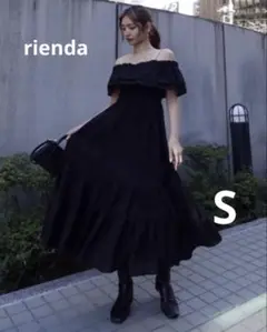 シークレットセール‼rienda/リエンダ★オフショルダーフリルフレアワンピース