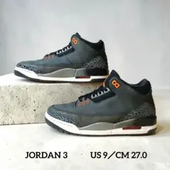 美品 NIKE Jordan 3 エアジョーダン3 レトロ 27 フィアー