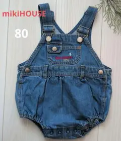 ミキハウス　デニム　ダルマオール　85cm