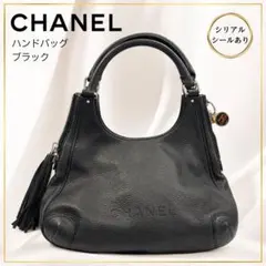 【美品】CHANEL ヴィンテージココマーク レザーハンドバッグ トートバッグ黒のサムネイル