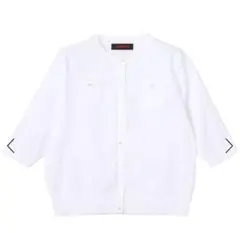 CABaN ファインポリエステル ハーフスリーブポケットカーディガン