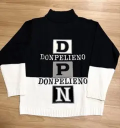 ドンペリーノ DONPELIENO ニット セーター 長袖 バイカラー