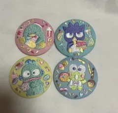 サンリオキャラクター 刺繍缶バッチ4個セット まとめ売り
