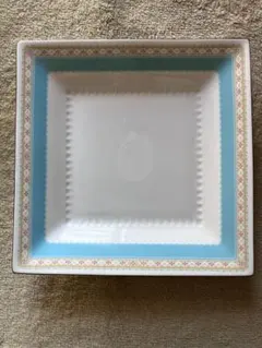 ★週末SALE★ノリタケ ハミングブルー 23cm スクエアプレート 角皿