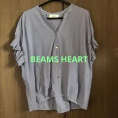 SALE☆BEAMS HEARTビームスハートスキッパーネックカットソーネイビーのサムネイル