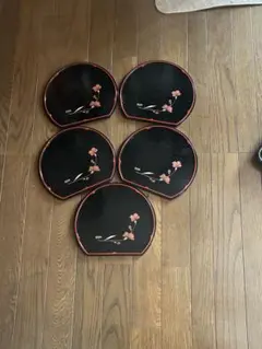 和風花柄プレート5枚セット