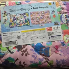 ひつじのショーン×ホラグチカヨ キルティングブランケット 総柄