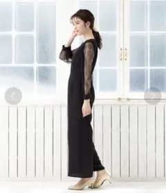 美品✨Aimeine エメイン オールインワン ワイドパンツ ベージュ系 M 美品✨Aimeine エメイン オールインワン ワイドパンツ ベージュ系 M