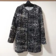 スコットクラブ　モヘア　ノーカラーコート
