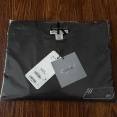 ショッパー付 Calvin Klein ジョングク モノグラム ベビーT 黒 S