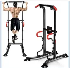 懸垂バー 自宅トレーニング用 ブラック/レッド