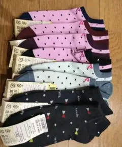 tutu anna ソックス アソートカラフルな水玉模様ソックス　8足セット