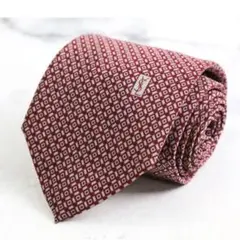 イブサンローラン ネクタイ 赤 ロゴ