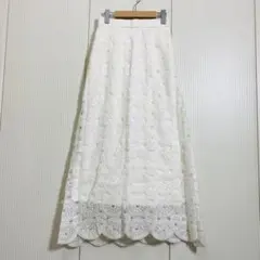 アメリ UND LACE LIKE KNIT SEMI FLARE SKIRTのサムネイル