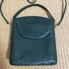 レトロ 深緑色 ショルダーバッグ