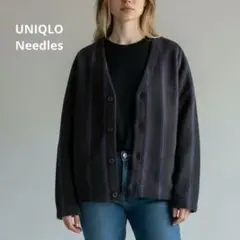 【新品未使用】UNIQLO NEEDLES フリースオーバーサイズカーディガンS