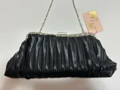 黒 パーティーバッグ ビジュー付き