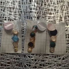 ゴールドのヘアピン3個セット