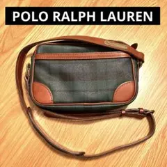 【極美品】ポロラルフローレン PVC ブライドルレザー ショルダーバッグ 90s