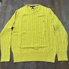 TOMMY HILFIGER イエローニットセーター M