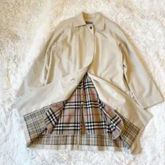 バーバリーブルーレーベル ステンカラーコート ジップライナー付 ノバチェック M