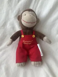 Curious George おさるのジョージ ぬいぐるみ 赤いオーバーオール
