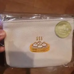 一帆布包　コインケース　小籠包 蒸し餃子刺繍　キャンバス　コインケース